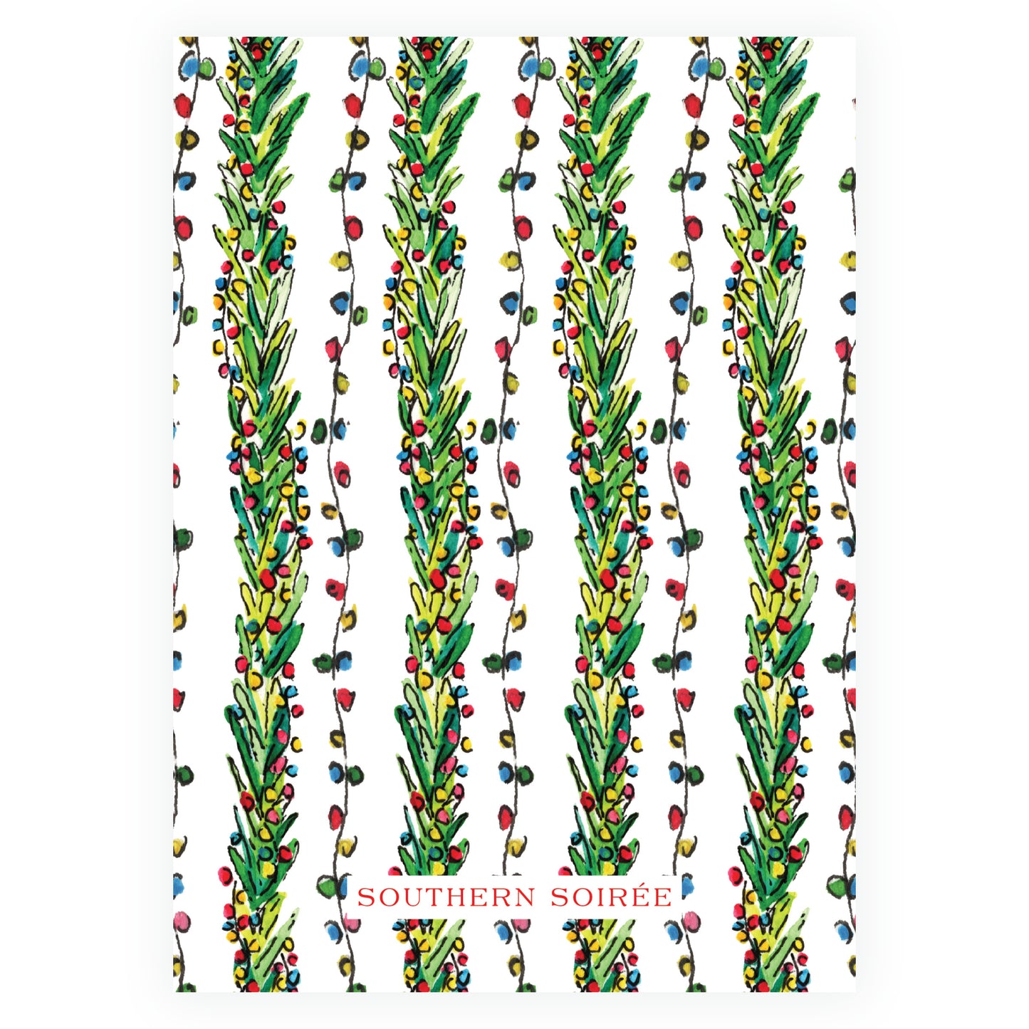 Wrapped In Lights Trim Holiday Card