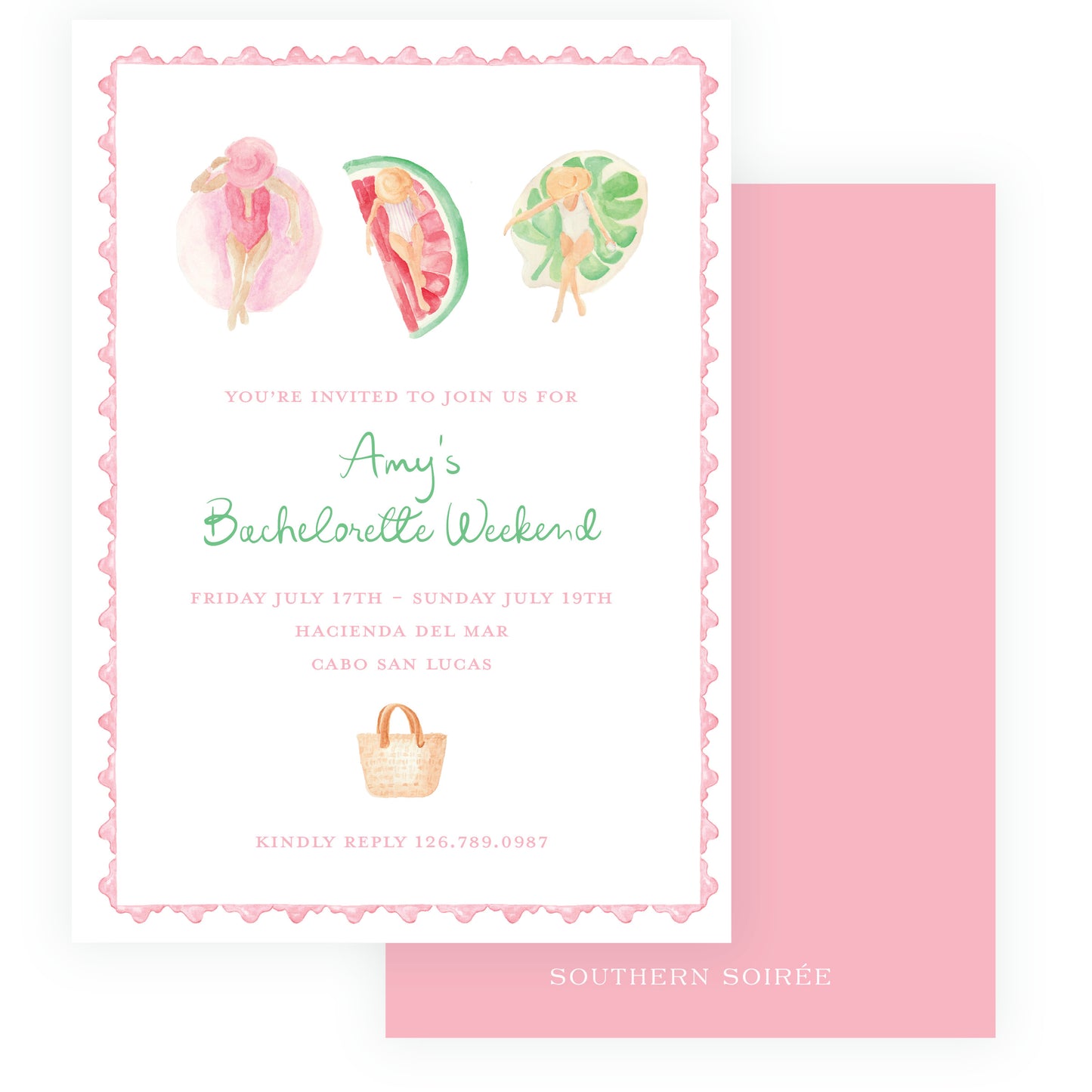 Floats & Féte Bachelorette Invitation