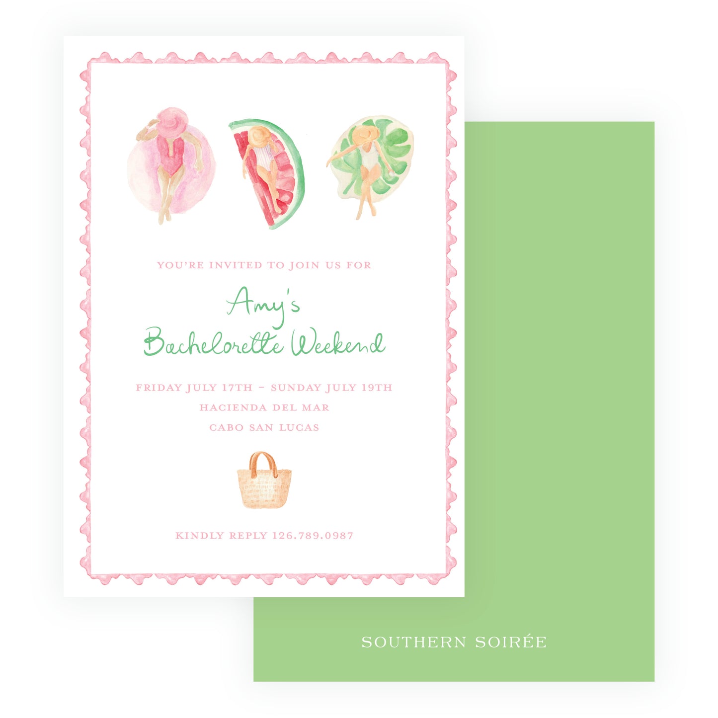 Floats & Féte Bachelorette Invitation