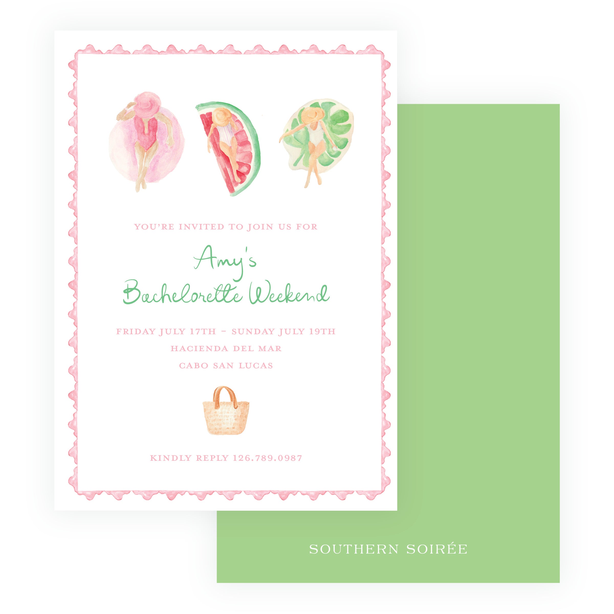 Floats & Féte Bachelorette Invitation