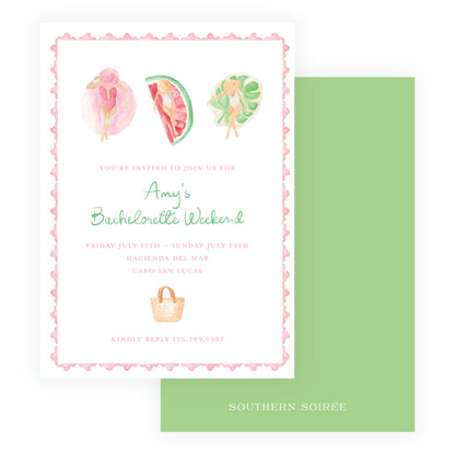 Floats & Féte Bachelorette Invitation