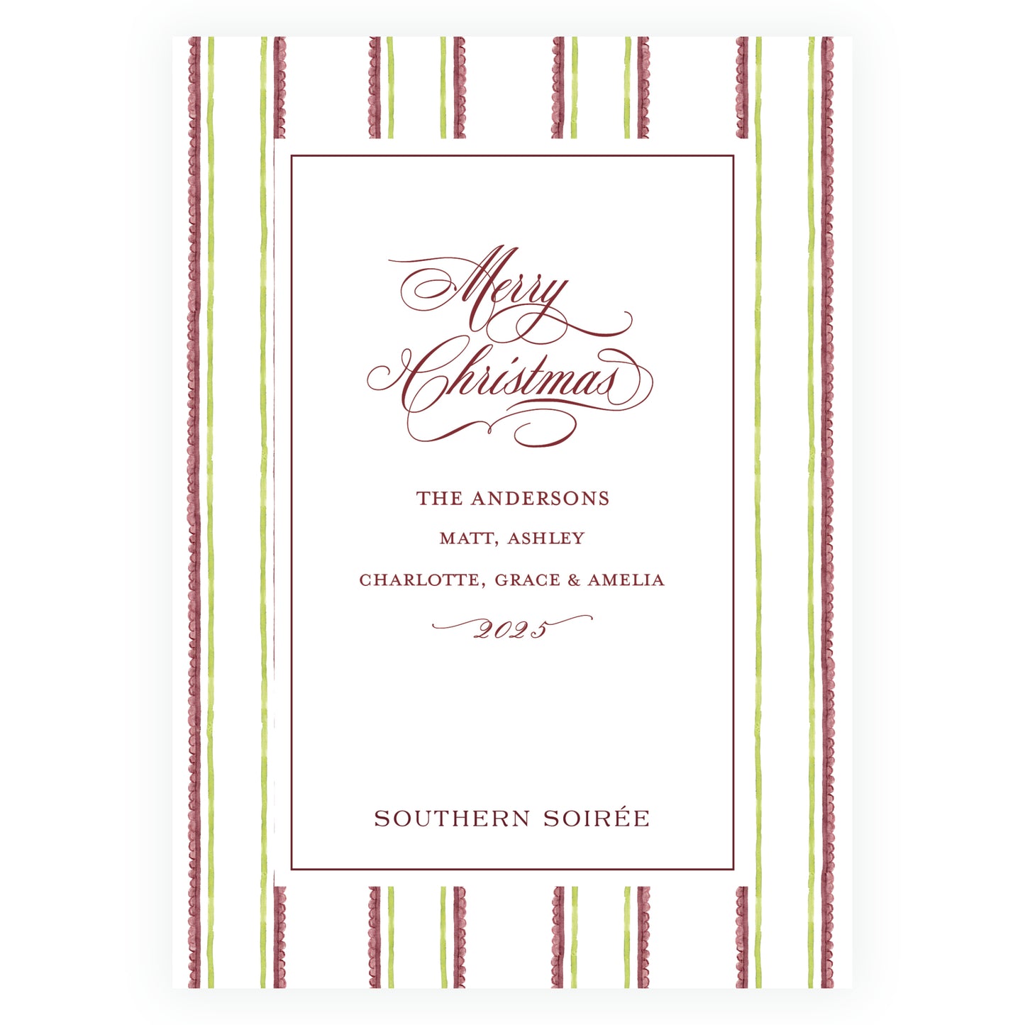 Figs and Floral Oval Frame Botanical Stripe