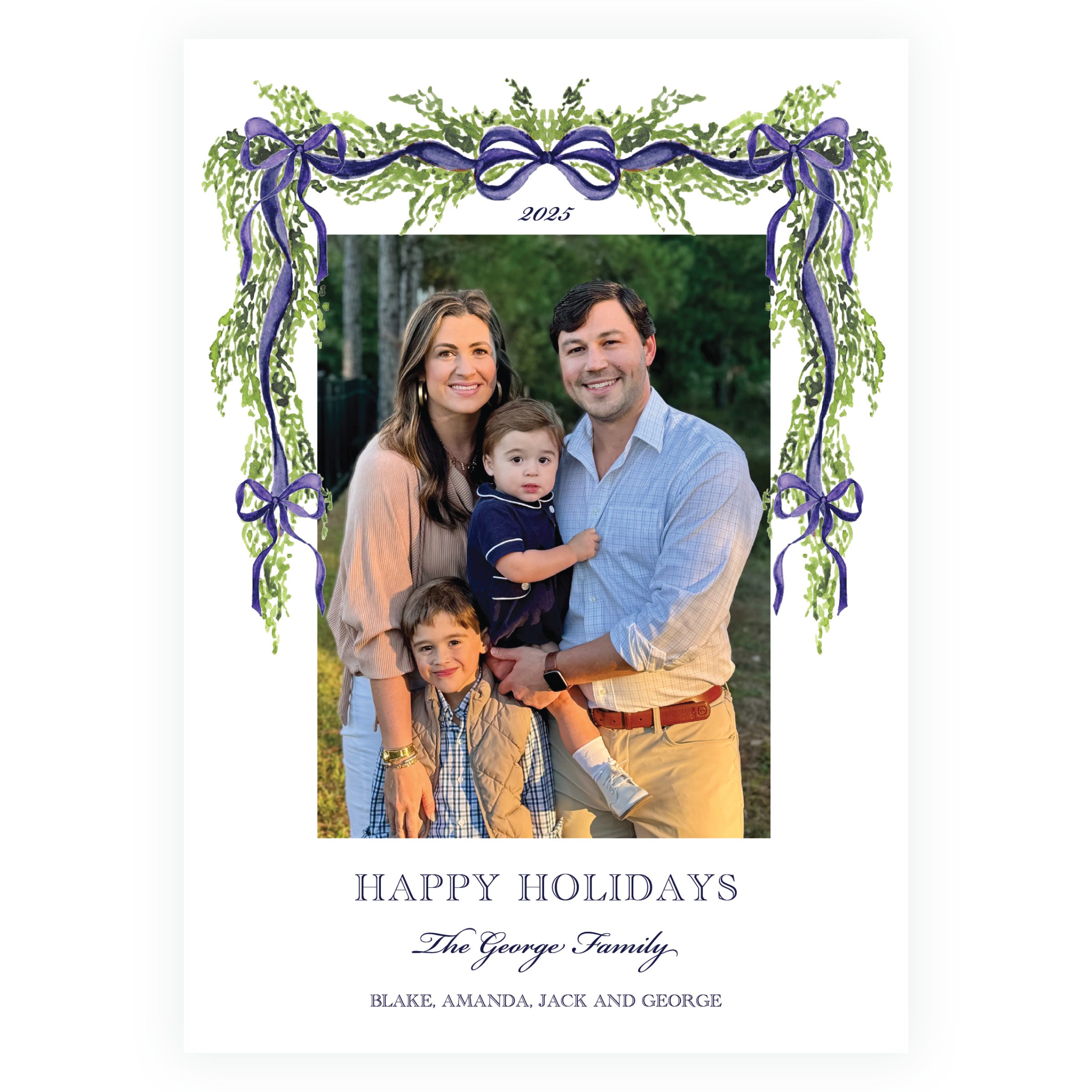The Evergreen Garland Navy