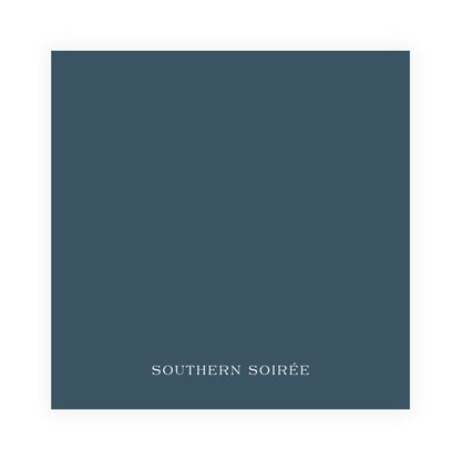 Blue Antique Dotted Frame Square Card (Can Customize Color)