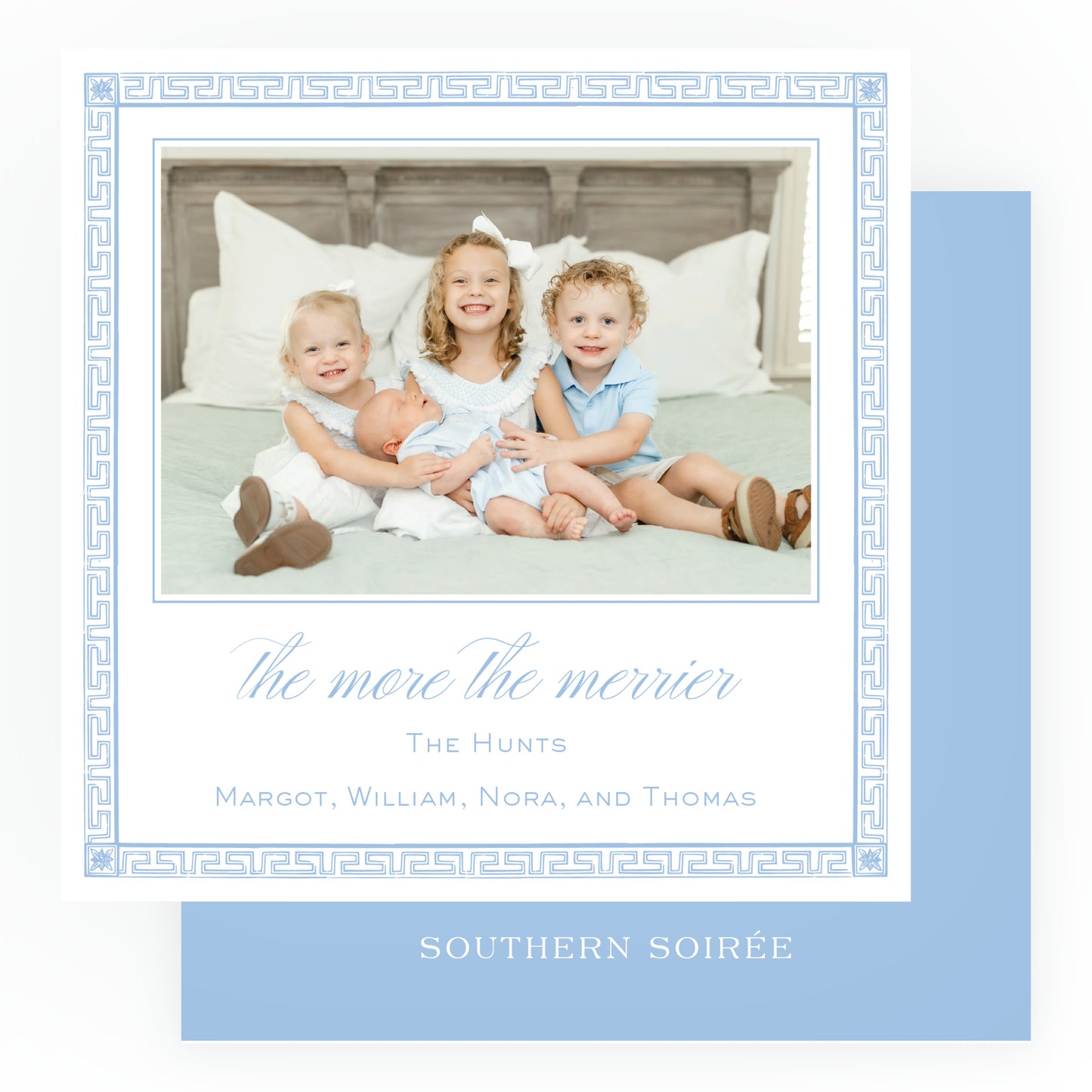 Greek Key Frame Square Card (Can Customize Color)