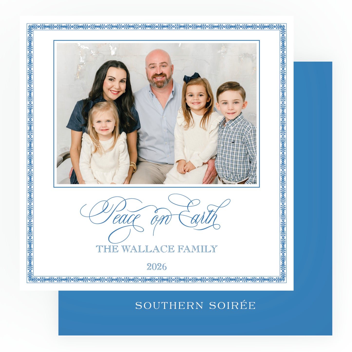 Deco Motif Frame Square Card (Can Customize Color)