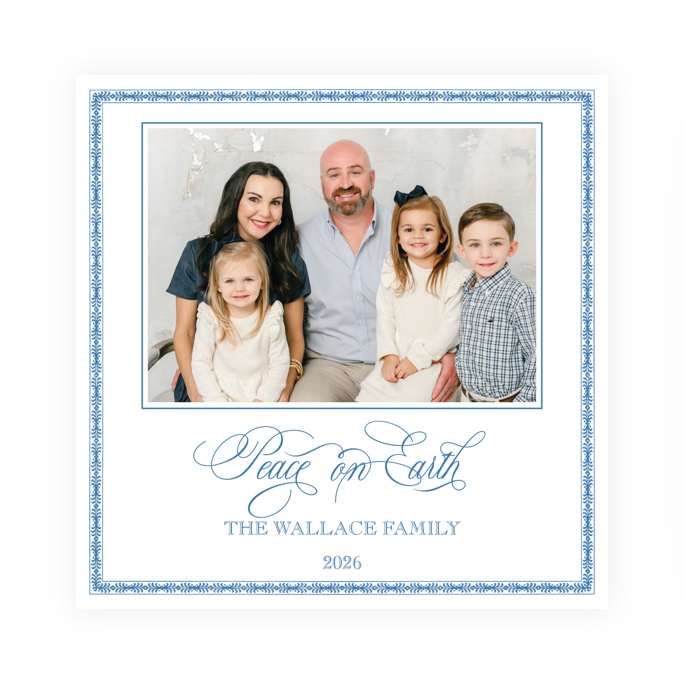 Deco Motif Frame Square Card (Can Customize Color)