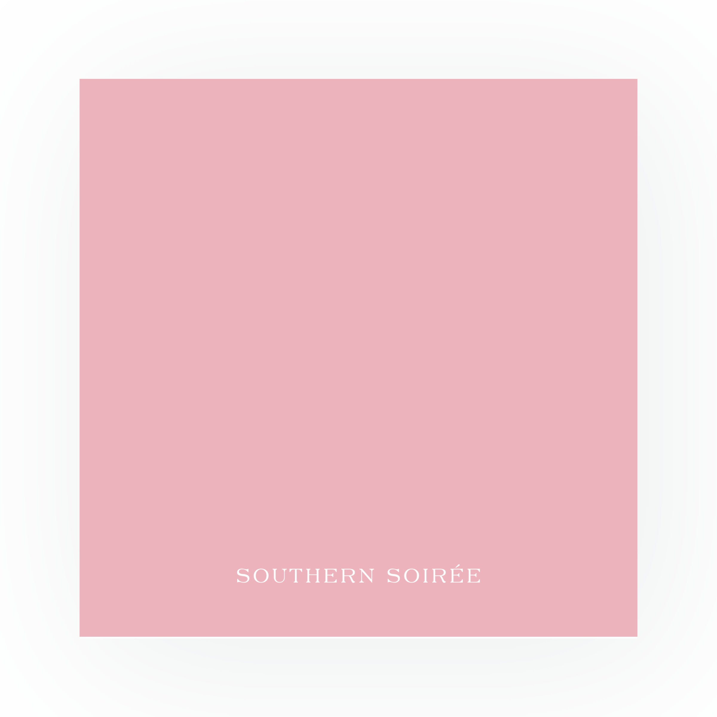 Pink Floral Frame Square Card (Can Customize Color)
