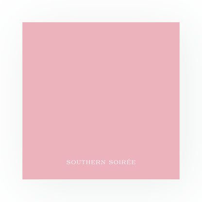 Pink Floral Frame Square Card (Can Customize Color)