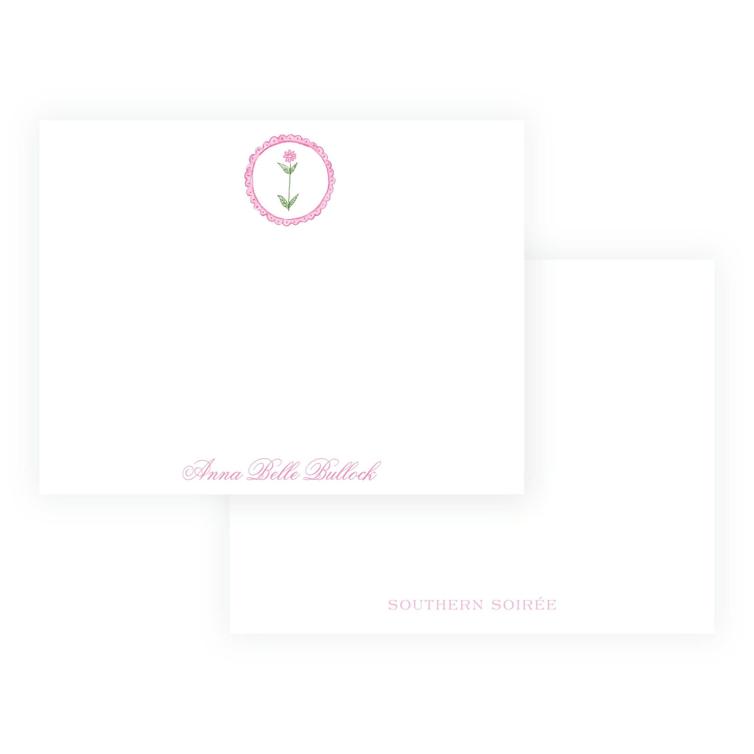 Tiny Petals Floral Medallion Notecards