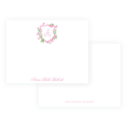 Tiny Petals Floral Crest Notecards