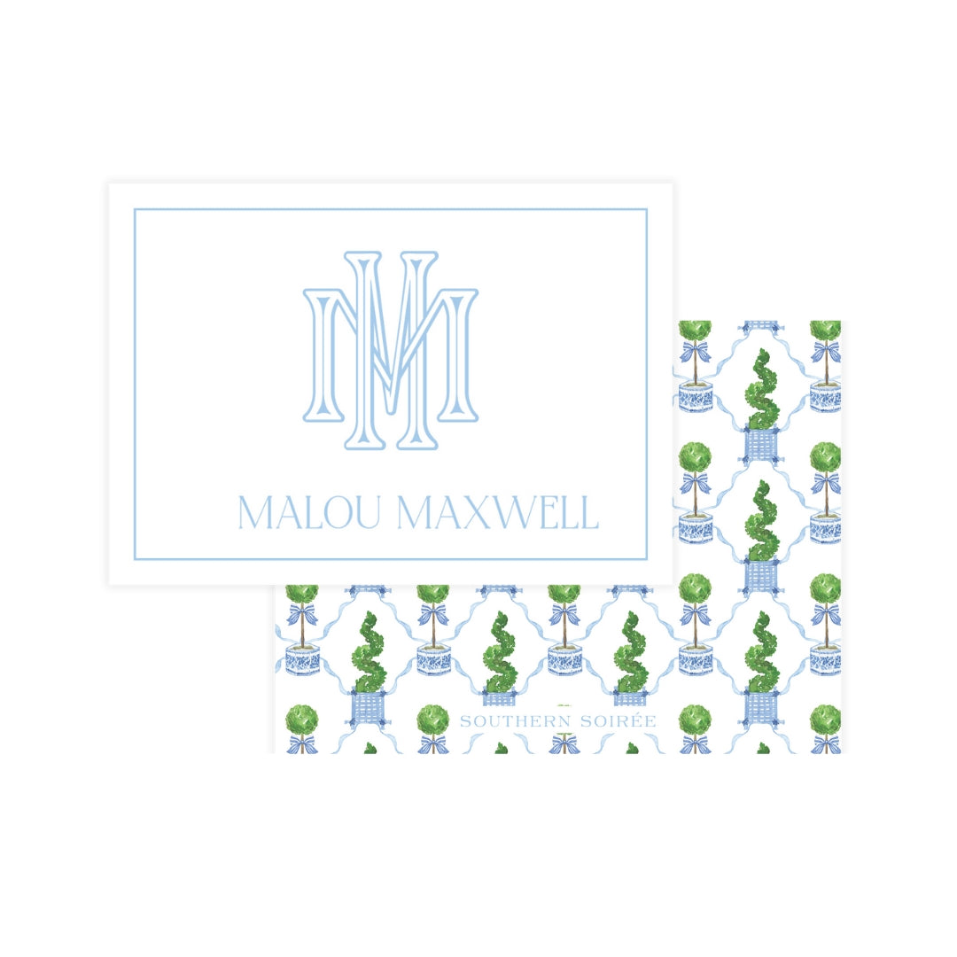 Blue Topiary Enclosure Card