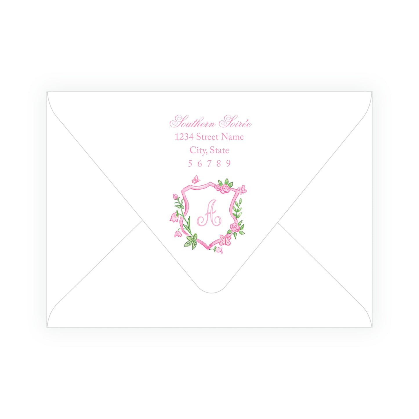 Tiny Petals Floral Crest Notecards