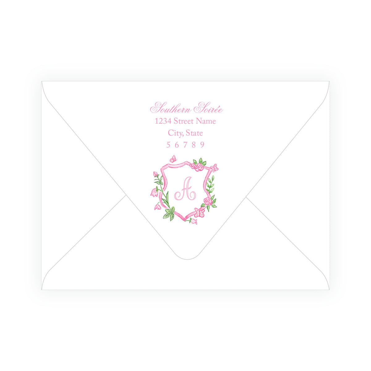 Tiny Petals Floral Crest Notecards