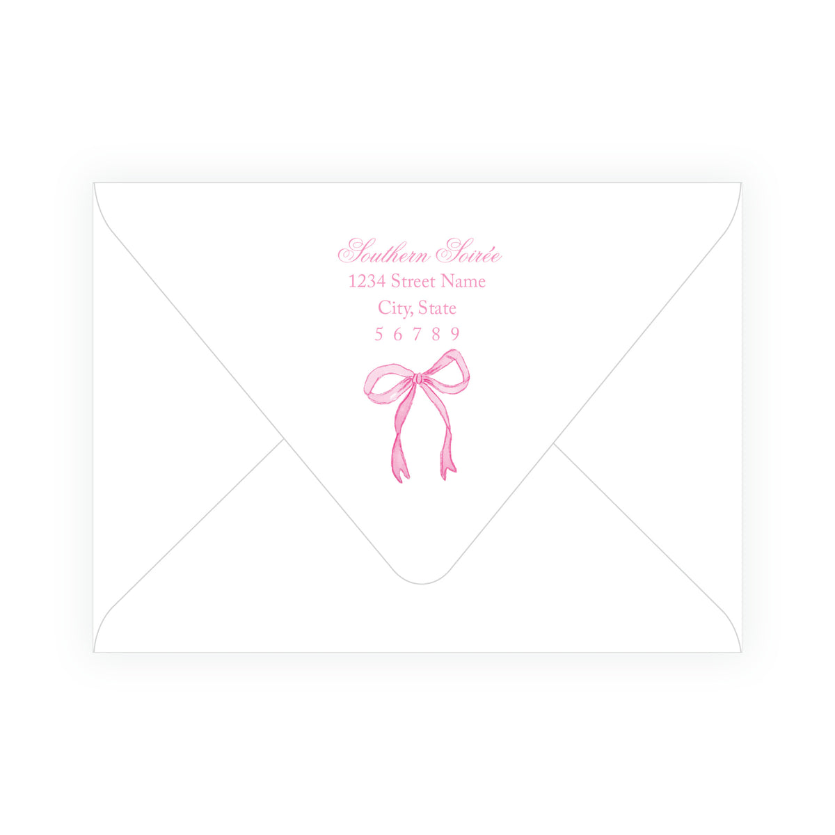 Tiny Petals Pink Bow Notecards