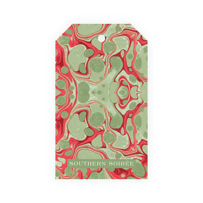 Very Merry Green Marble Tag