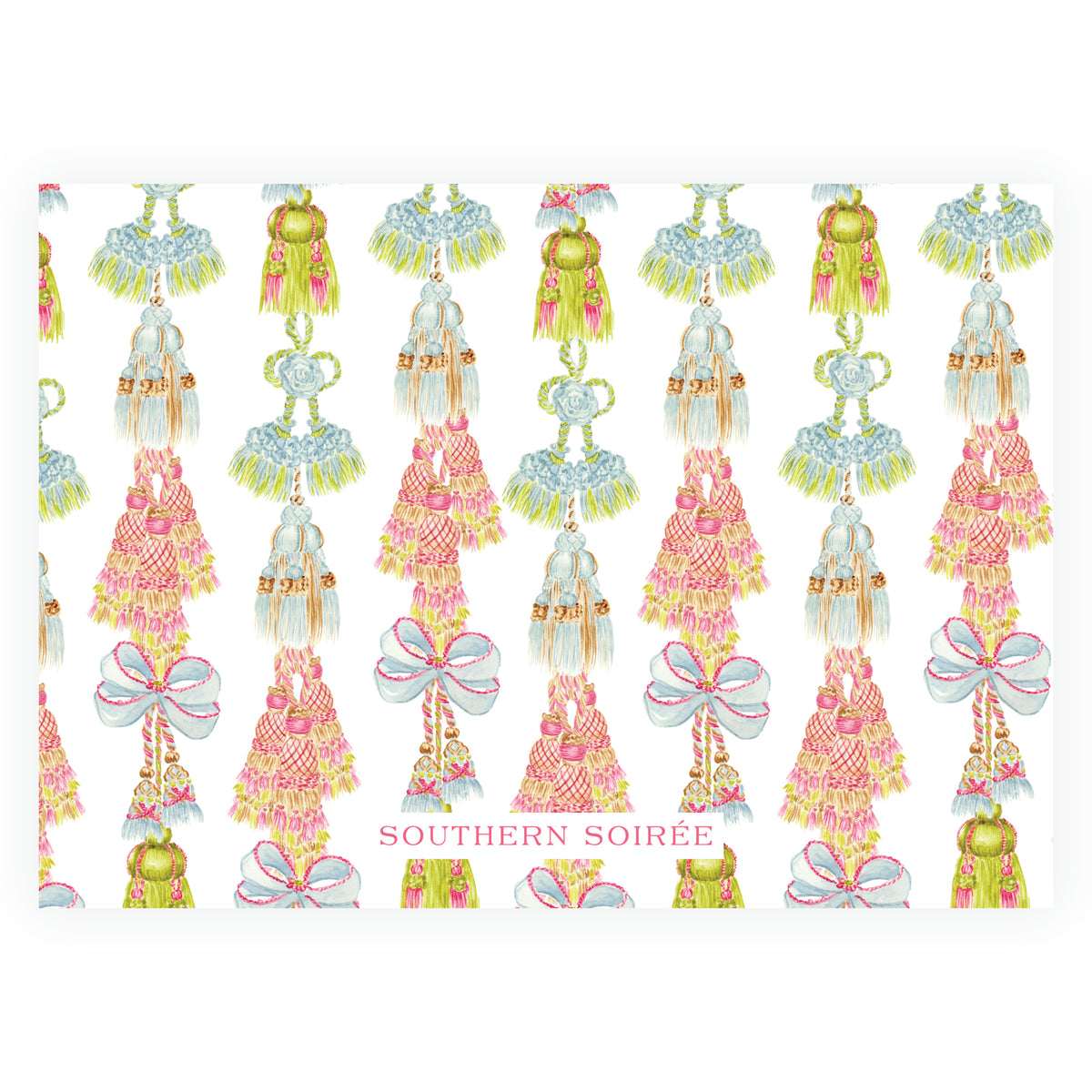 Regency Tassel Bow Christmas Photo Card