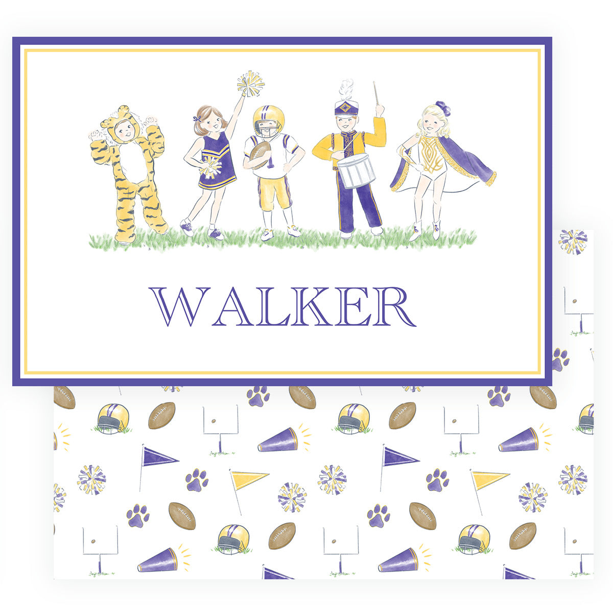 Purple and Gold Laminated Placemat
