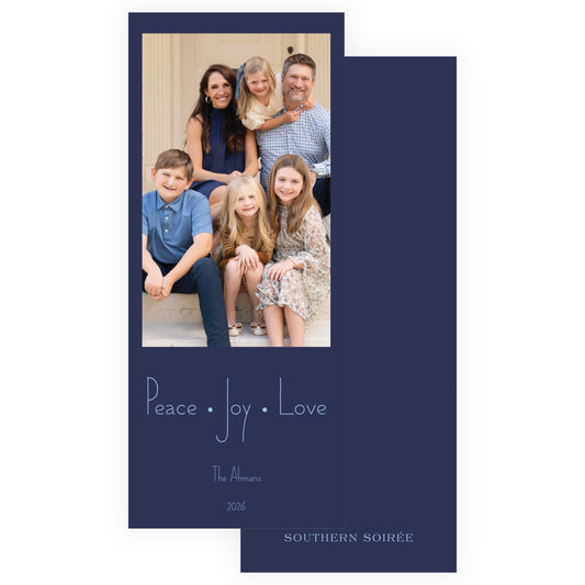 Peace Joy Love Holiday Slim (Customizable Colors)
