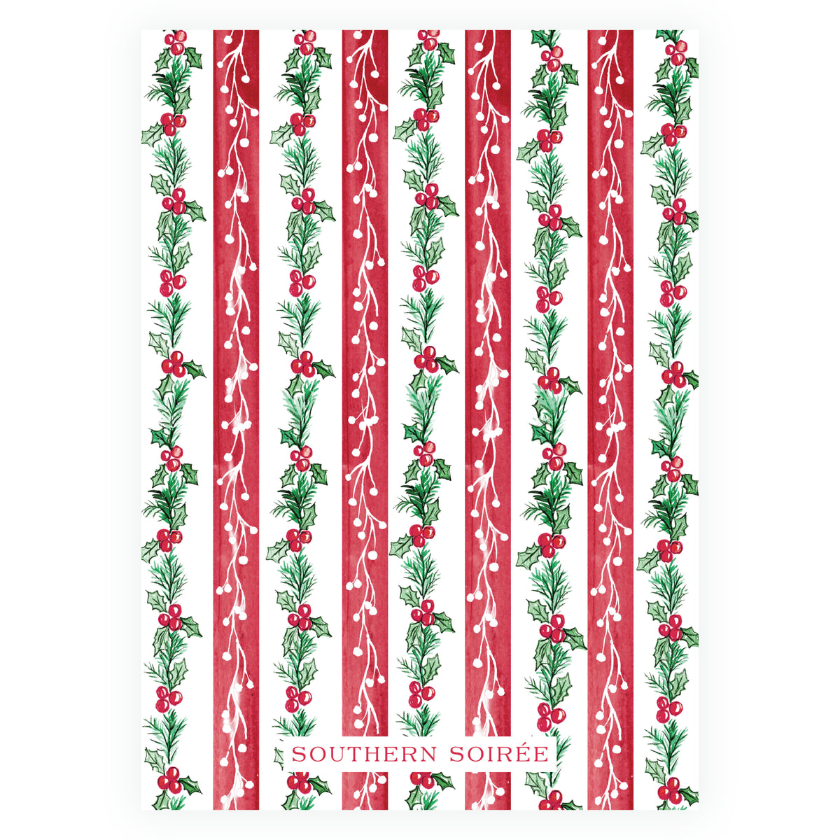 Plaid and Holly Personalized Christmas Bridal Shower Invitation – Plaid Crest
