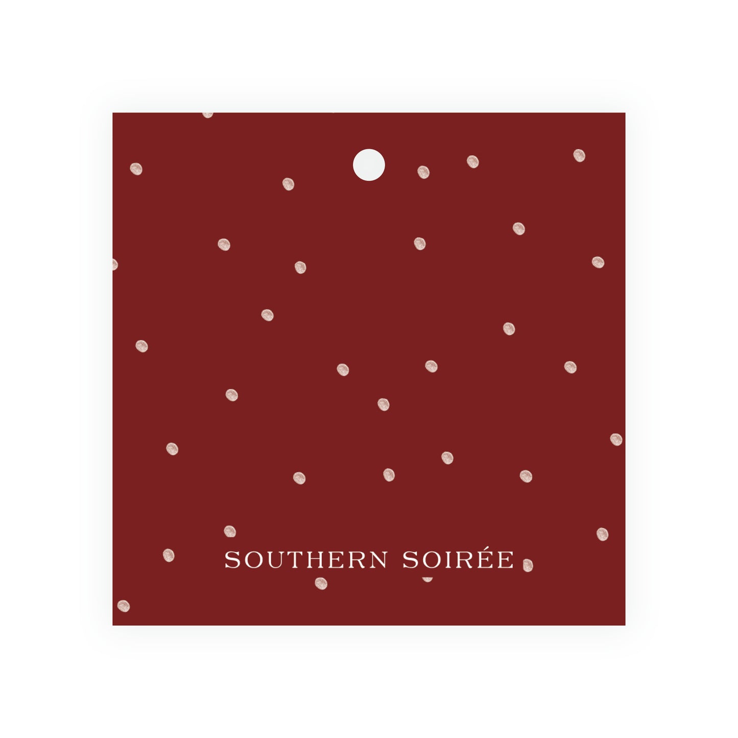 Heirloom Holly Crest Square Gift Tag (Customize Your Color)