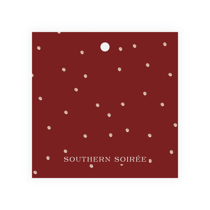 Heirloom Holly Crest Square Gift Tag (Customize Your Color)